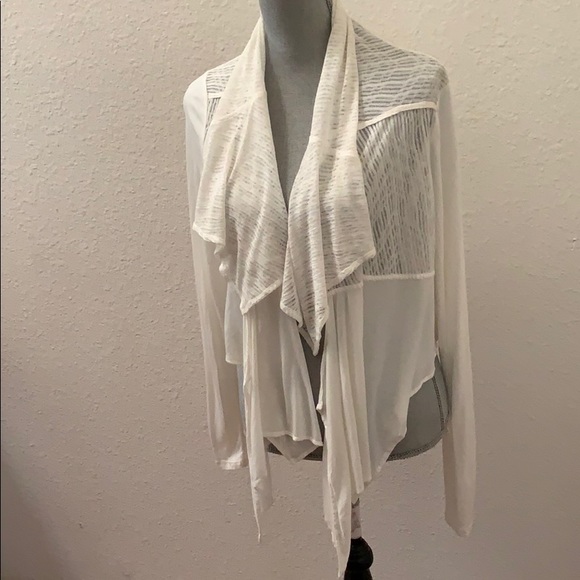 Vanessa Virginia Anthropologie off white cardigan open sweater small S Beautiful - Picture 1 of 7